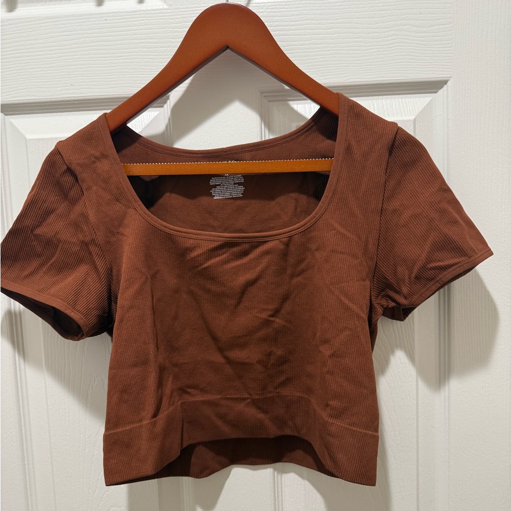 Wild Fable Chocolate Brown Crop Top